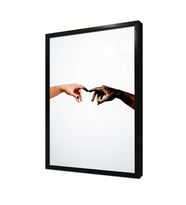 Tablosan Ademin Yaratılışı İlüstrasyon Çerçeveli Cam Tablo