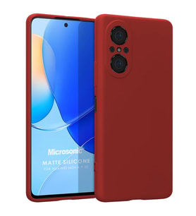Microsonic Matte Silicone Huawei Nova 9 SE Kılıf Kırmızı
