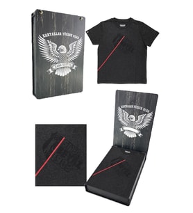 Beşiktaş Orijinal Lisanslı Antrasit Siyah Çocuk T-shirt Hediyelik Ahşap Kutulu (Antrasit)
