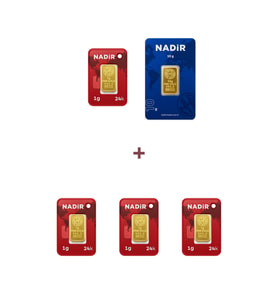 Nadir Gold 24 Ayar 14 Gram Külçe Altın (1 Adet 10 Gram Külçe Altın + 4 Adet 1 Gram Külçe Altın )