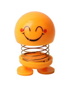 Mutlu Olan Emoji Smile Zıp Zıp Kafa 8 cm Araba Torpido Süsü Masaüstü Dekoratif Figür Pasta Süsü