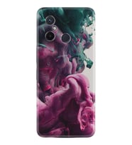 Xiaomi Redmi 12C Kılıf Resimli Desenli Baskılı Silikon Pink Green Cloud 1306