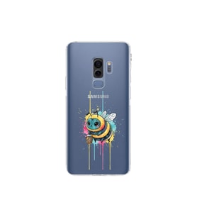 Samsung Galaxy S9 Plus ile uyumlu Splash arı tasarımlı şeffaf silikon kılıf