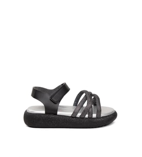 Minican ŞA F 006 Filet Kız Çocuk Düz Sandalet Siyah