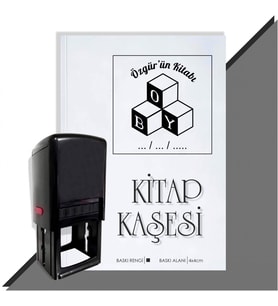 Kişiye Özel  Boy Tarihli Kitap Kaşesi (Siyah)