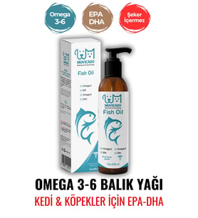 Fish Oil - Kedi ve Köpekler İçin Omega 3 ve Omega 6 Balık Yağı Bağışıklık Sistemi 200 ML