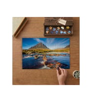 İskoçya - Dağ Yansıması- Doğa Tasarımı 240 parça Ahşap Puzzle Ahşap Kutuda MP01501
