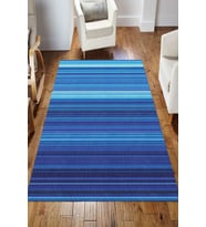 Dijital Kaymaz Taban Yıkanabilir Salon Halısı Mutfak Halısı Koridor Halısı Yolluk ND-HS-389 (Mavi)