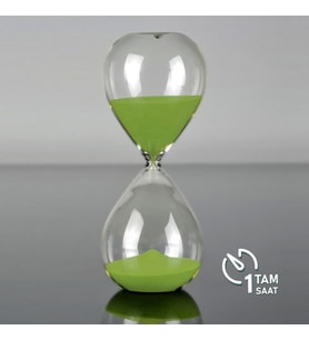Çağla Yeşili Cam Kum Saati, 1 Saatlik Pomodoro Zamanlayıcı, Masa Salon Oda Dekor Saat, Trend Hediye