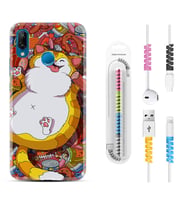 Huawei P20 Lite Mate 10 20 Lite Pro P40 Lite KılıfKablo Koruma Spiral Silikon Tombul Kedi 1739