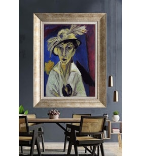 GÜMÜŞ ÇERÇEVELİ PASPARTULU TABLO C548