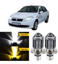 Renault Symbol 2008-2012 Thalia Mercekli Far Ampulü Led Xenon Sarı-Beyaz Şimşek Etkili Uzun Kısa