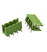 4 Pin Geçmeli Klemens 90' Erkek 5.08mm Yeşil