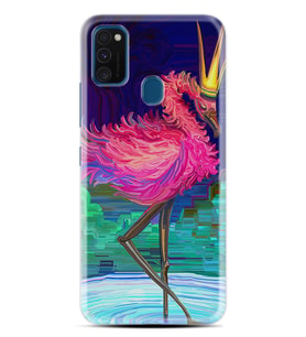Samsung M21 M22 M23 M30 M31S M32 Kılıf Desenli Silikon Queen Flamingo 1748