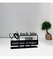Kadın Hastalıkları ve Doğum Masaüstü İsimlik - Kişiye Özel İsimlik - İsme Özel Metal İsimlik - Doktor İsimlik