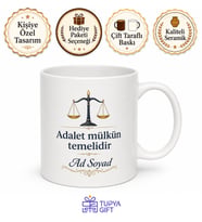 Kişiye Özel Hukuk Fakültesi Hediyesi Kupa Bardak İsimli Hukukçu Hediye
