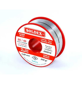 60-40 Lehim Teli 200 Gr 1,2 mm - Sn:60 / Pb:40
