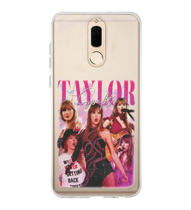 Huawei Mate 10 Lite Uyumlu Taylor Swift Desenli Şeffaf Telefon Kılıfı