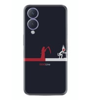 Vivo Y17s Kılıf Silikon Desen Özel Seri Dead Line 1662