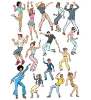 Dans Eden İnsanlar Sticker Set-1 15 Parça Telefon, Tablet, Defter, Laptop Sticker
