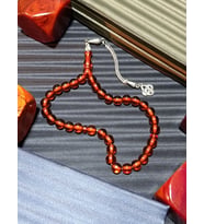 ÇUBUK KEHRİBAR TESBİH BAL RENKLİ KÜRE KESİM (Çok Renkli)