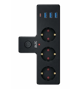 Blic FTR-12 Termal Akım Korumalı 3'lü Priz - PD 20W USB-C + 3 USB-A Girişli - 2500W 10A