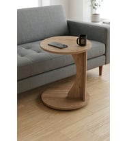 Yan Sehpa Modern C Sehpa Minimal Tasarım Yuvarlak Orta Sehpa Salon Koltuk Yanı Dekoratif 6099 Sepet