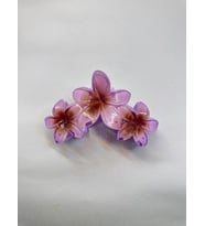 1 adet 3lü Mor Renk 12 cm Lotus Çiçeği Toka