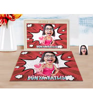 BK Gift Kişiye Özel Dünya Tatlısı Karikatürlü 1000 Parça Profesyonel Puzzle-1