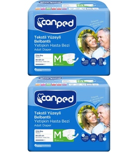 Canped Hasta Bezi Yetişkin Bel Bantlı Tekstil Yüzey M-Orta Boy 36 (2PK*18)