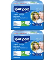 Canped Hasta Bezi Yetişkin Bel Bantlı Tekstil Yüzey M-Orta Boy 36 (2PK*18)