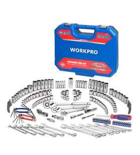 WORKPRO WP202530 1/4'’ 3/8’’ 1/2'’ Metrik/İnç 164 Parça Cr-V Ağır Hizmet Lokma ve Kombine Anahtar Takımı