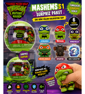 Ninja Turtles Mashems S1 Sürpriz Paket Squishy Figür Oyuncağı