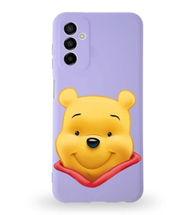 Samsung Galaxy M13 Uyumlu Lansman Kılıf Altı Kapalı İçi Kadife  Winnie-B Tasarımlı  Kapak (Şeffaf)
