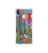PrintiFy Huawei P20 Lite ile Uyumlu Düşlerin Dansı Serisi Folklorik Bahçe Tasarımlı Uv Baskılı Köşe Korumalı Antişok Kılıf