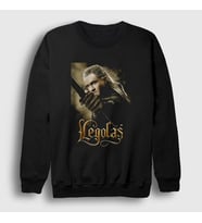 Presmono Unisex Siyah Legolas Yüzüklerin Efendisi The Lord Of The Rings Sweatshirt 433608tt