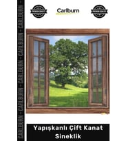 #ÇiftKanat 130x150 cm Pratik Kolay Montaj Pencere Kapı Tül Koruyucu Yapışkanlı Çift Kanat Sineklik