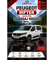 Peugeot Rifter Seperatörsüz.. 2019 - 2026 Araca Özel 3D Bagaj Havuzu