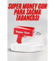 Kırmızı Parti Oyuncağı Para Saçma Fırlatma Tabancası Makinesi Super Money