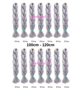 X-Pression Afrika Örgüsü Ve Rasta Için Sentetik Saç 100gr-GREY2
