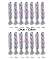 X-Pression Afrika Örgüsü Ve Rasta Için Sentetik Saç 100gr-GREY2