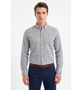Erkek Slim Fitt Uzun Kol % 100 Pamuk Gömlek BGL-ST05627