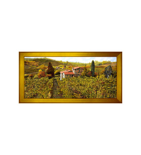Manzara Temalı Kanvas Tablo 50 x 70 cm Gold Çerçeve