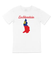 Lihtenştayn Haritalı ve Bayraklı Tişört
