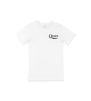 Queen Rock Cep Logo Tasarımlı Beyaz Tişört
