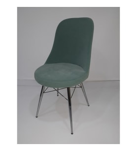 Sandalye 12451 Gonca Döküm Sünger Metal Nikelaj Ayak Babyfac kumş döşem El yapım (Pembe)