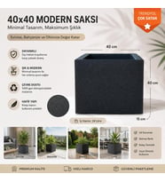 KUBİK - BETON GÖRÜNÜMLÜ DEKORATİF SAKSI