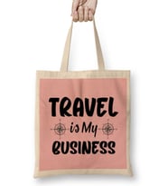 Funny Travel Gift design lover-Trippin Wanderlust Journey Adventurer Vacation Bez Çanta Uzun Saplı