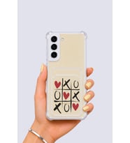 Samsung Galaxy S22 Kartlıklı XoXO Desenli Kılıf