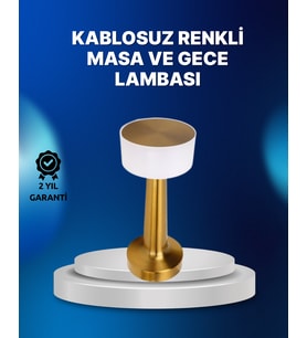 Kablosuz Dokunmatik Masa Lambası – Şık Modern Metal Gövde, USB Şarjlı